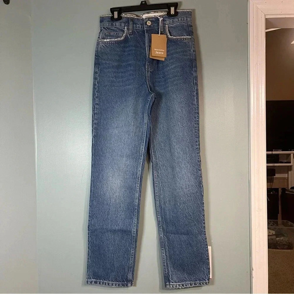 NWT Reformation Jeans Stardust High Rise Straight Jeans size 28 - Picture 1 of 13